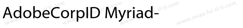 AdobeCorpID Myriad字体转换